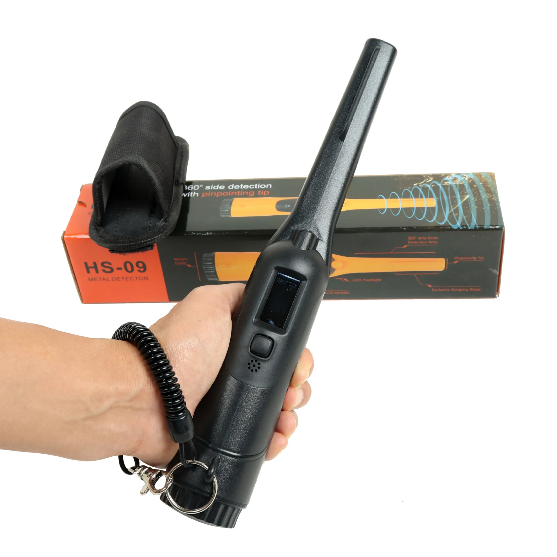 HS-09 Positioning Stick Outdoor Waterproof Metal Detector Detector subterrâneo do tesouro da alta precisão quatro cores