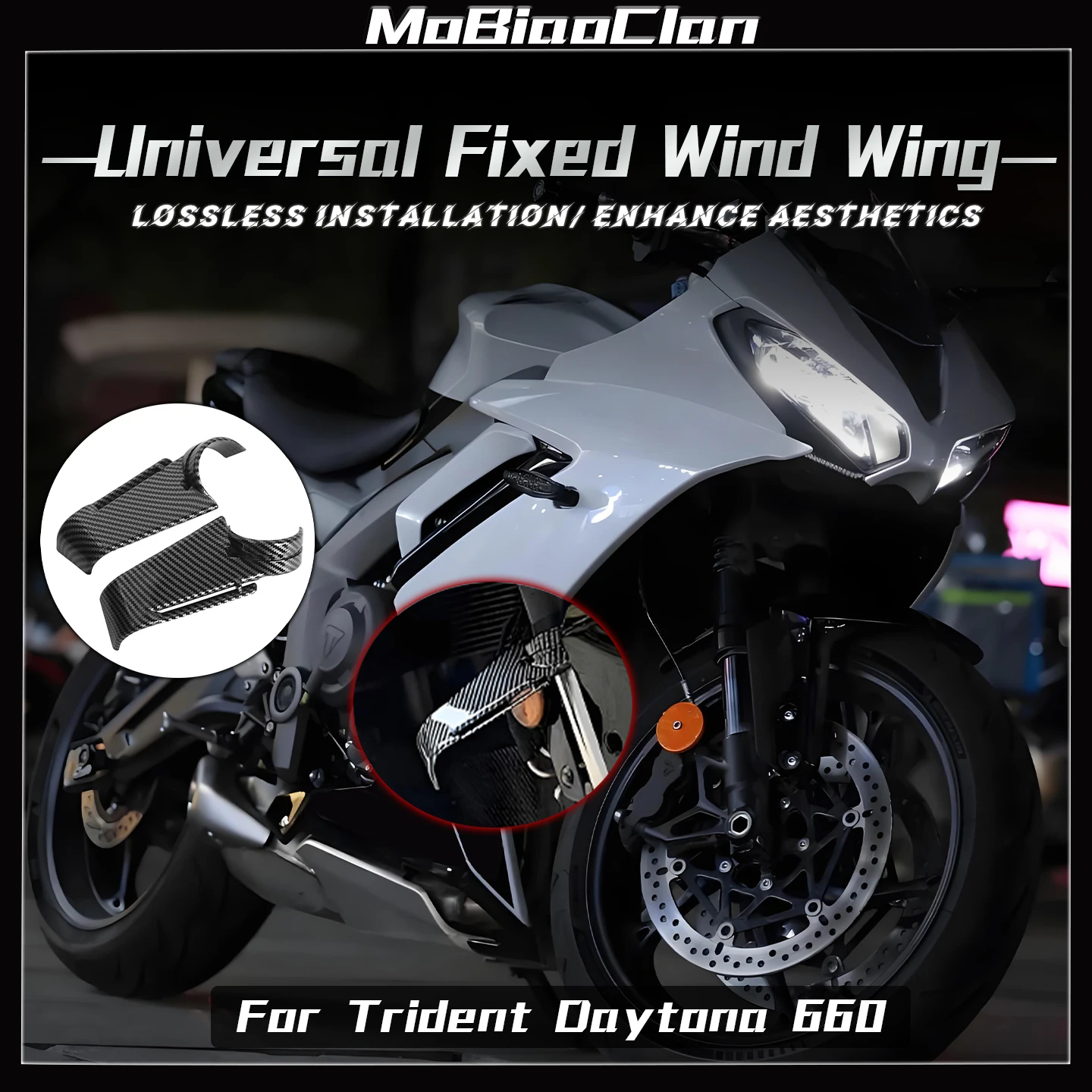 For Triumph daytona660 Daytona 660 hock-absorbing fixed wing side wing guide plate motorcycle parts universal fixed wing