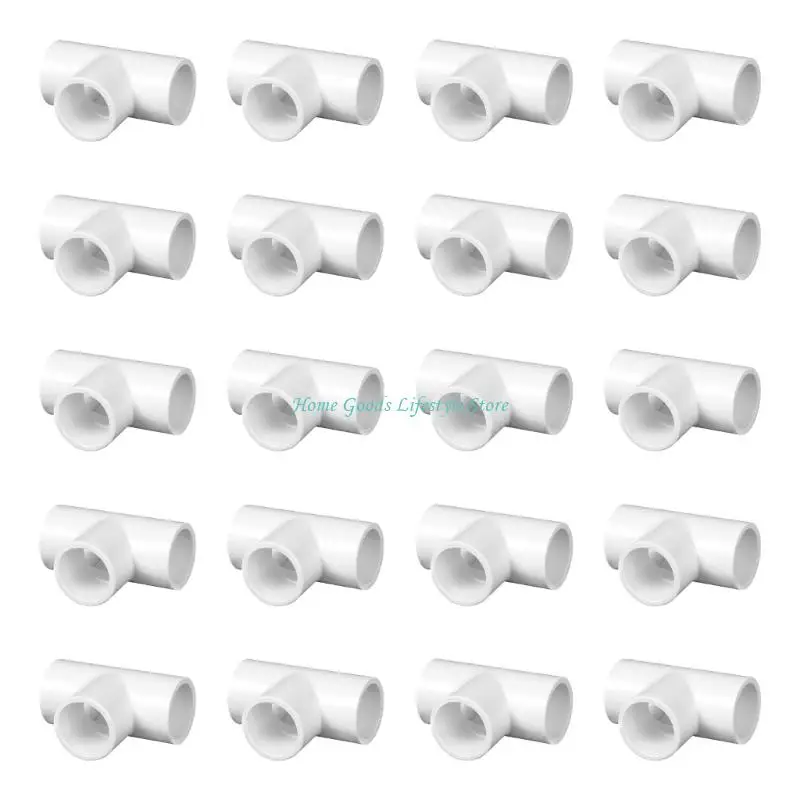 E74E 20pcs 3 Directional Pipe Joint Flexible for Creative Furniture & Plant Stands