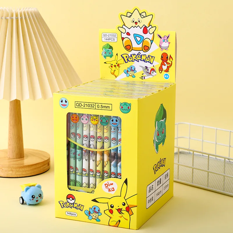 Pokémon Stick bolígrafo neutro borrable con forma de dibujos animados creativos, Kawaii Pet Signature Pen, papelería para estudiantes, regalo de regreso a la escuela