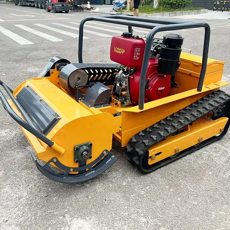 Large agricultural and industrial high-power wireless remote control lawn mower multifunctional