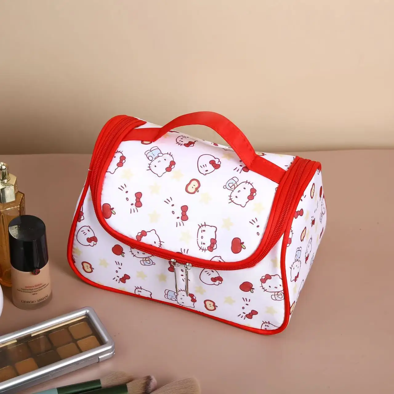 

Новая косметичка Sanrio hello kitty, милая мультяшная большая вместительная сумка для стирки, студенческая сумка