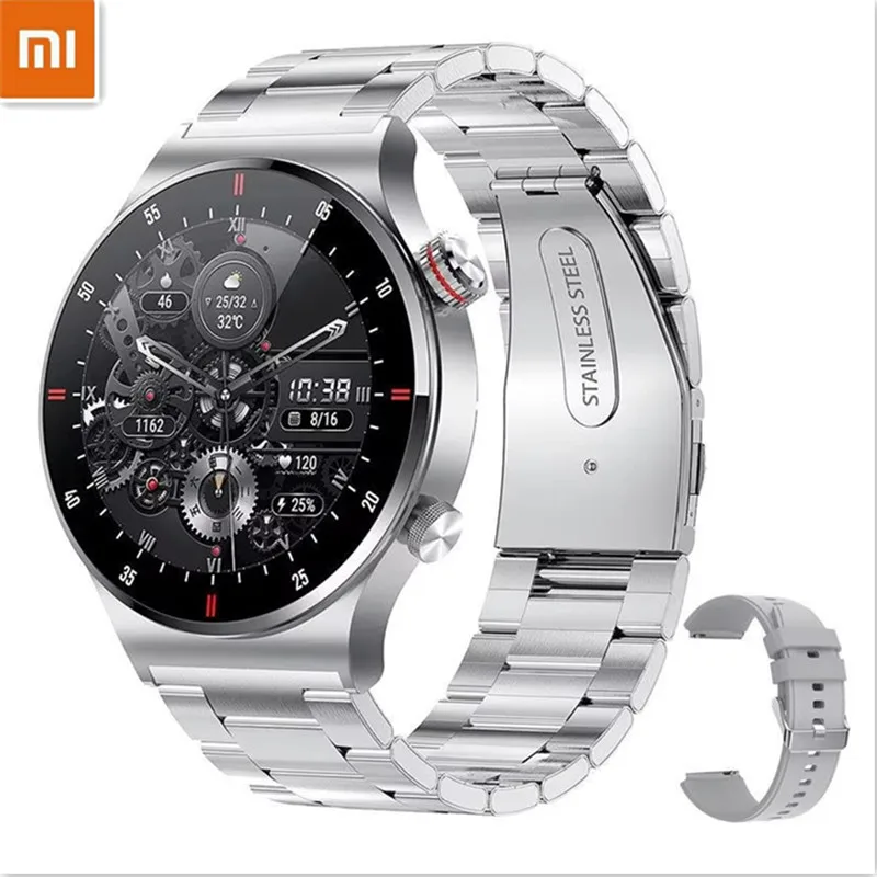 Xiaomi QW33 Metal Calling Smart Watch Men Full Touch Screen Waterproof Sport Fitness Tracker SmartWatch for IOS Android