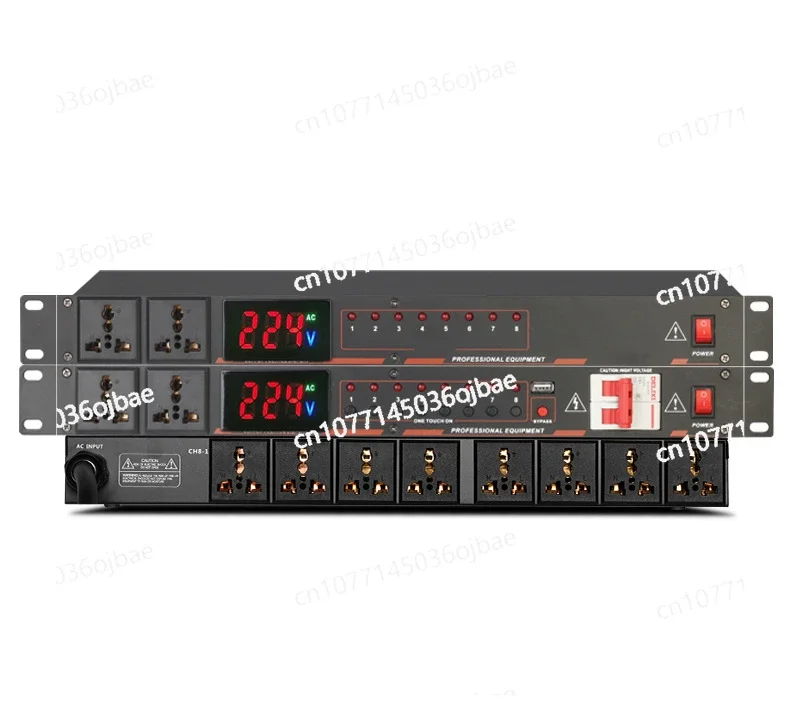 10-Way Power Sequencer 8-way High-power Amplifier Control Manager Socket Intelligent Electric Conference Display