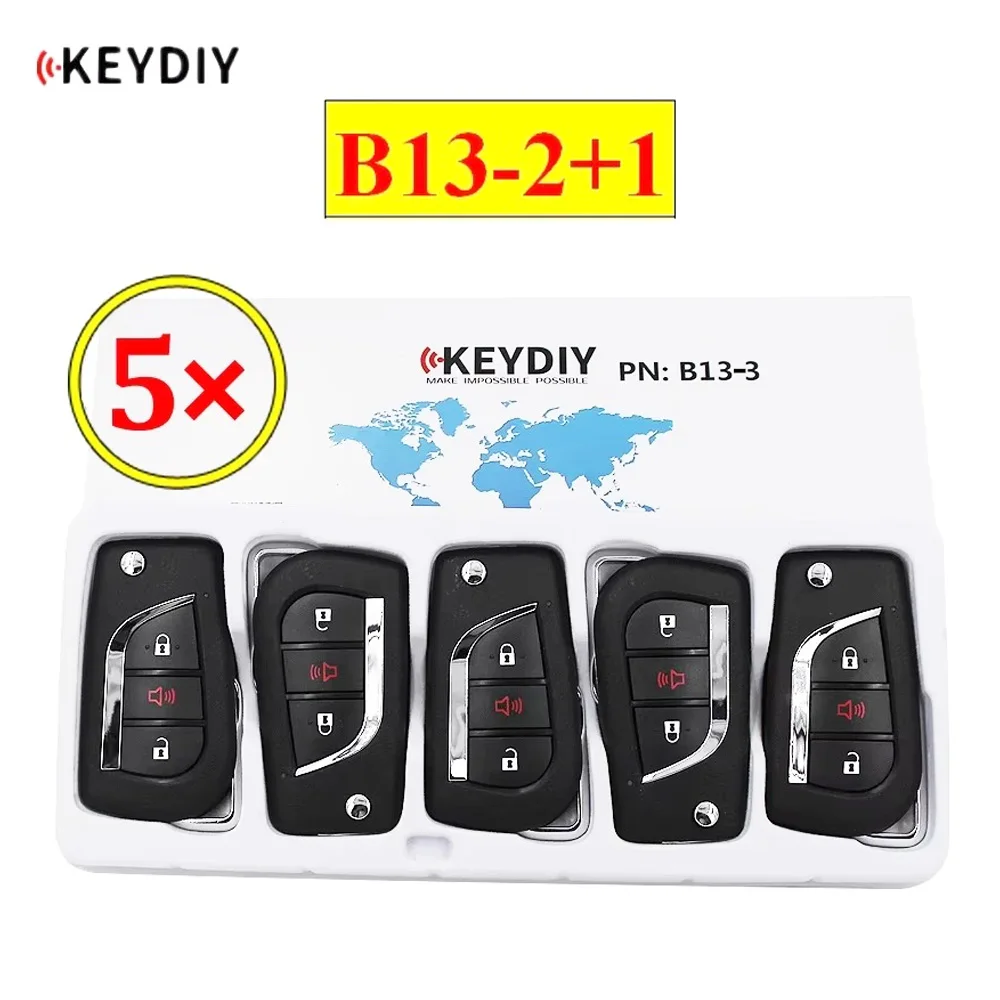 5pcs/lot KEYDIY B13-3 remote control key B13-2+1 3 Buttons for KD200 KD900 KD900+ URG200 KD-X2 mini KD