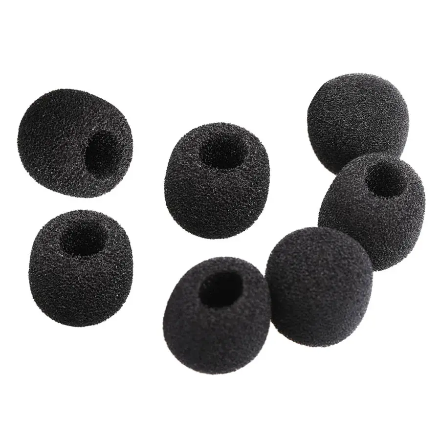 Small windproof foam protectors for microphone Lavalier for headphones, 15 pieces