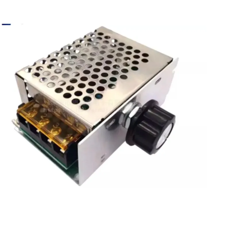 4000W AC Thyristor Voltage Regulator Dimming Speed Adjustment Temperature Controller with Fuse Shell