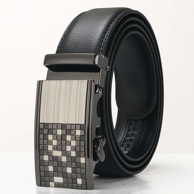 3,5 cm neuer Herren-Ledergürtel, Legierung, automatische Schnalle, Business, Freizeit, Jugend, mittleres Alter und ältere Menschen, Designer-Gürtel für Männer – Detail 7
