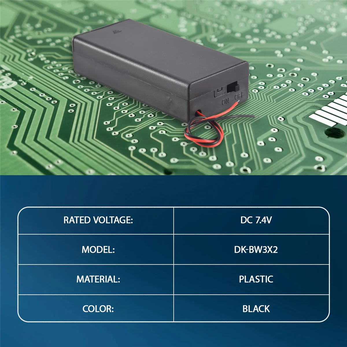 Nuovo 3.7V 2x18650 Portabatteria Connettore Custodia Scatola Interruttore ON/OFF Con Cavo