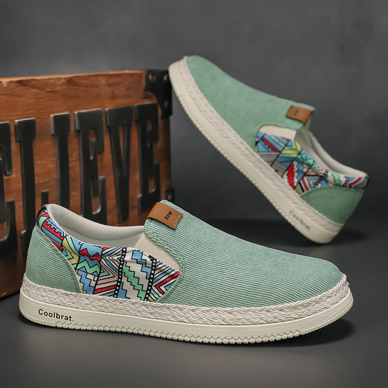 Flat Canvas Shoes For Men Fisherman Linen Cloth Loafers Summer Men\'s Sneakers New Style Shoes Sneakers Male Casual Shoes Man