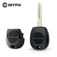 KEYYOU Remote Key Shell 2 Buttons For NISSAN Pulsar Patrol Primera Xtrail Terrano Almera Micra NSN14 Blade Fob Replace Key Case