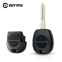 KEYYOU – coque de clé télécommande à 2 boutons, pour NISSAN Pulsar Patrol Primera Xtrail Terrano Almera Micra NSN14