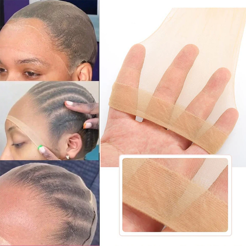 

20 упаковок: Сетки-шапочки для париков универсального размера, тонкие, эластичные, из сетчатой ткани, для изготовления париков