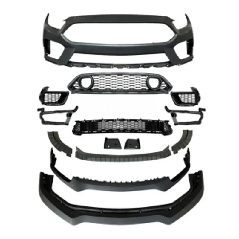 High Quality Car Auto Parts Body Kit Grille Lip Style Front Bumper for  Mustan 2015-201722