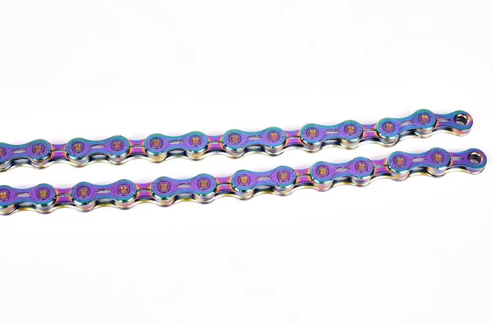 Fahrradketten SUMC 9/10/11/12 Geschwindigkeit Regenbogen Hohl Halbhohl Magische Schnalle Rennrad Fahrradkette Länge 116/126L Gewicht 250g – Detail 38