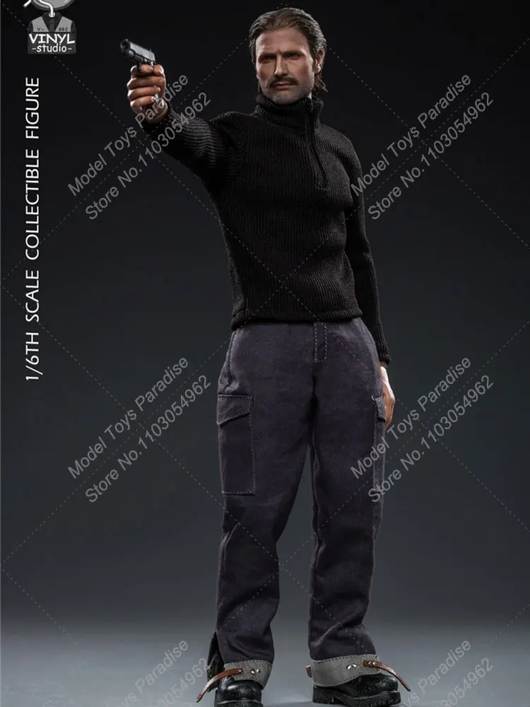 VINYL STUDIO-002 1/6 Men Soldier World Top Assassins Mads Mikkelsen Full Set 12inch Action Figure Collectible Toys Gifts