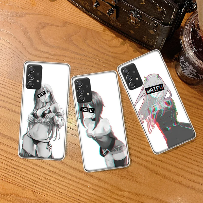 Sugoi Senpai Anime Waifu Sexy Girl Phone Case For Galaxy S24 S23 FE A54 A34 A24 A14 A10 A20 A20E A30 A40 A70 A50S Samsung A71 A5