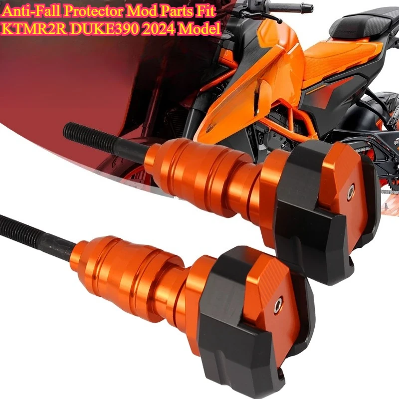 CNC Motorcycle Frame Slider Engine Crash Guard Anti-Fall Protector Mod Parts Fit KTMR2R DUKE390 2024 Model