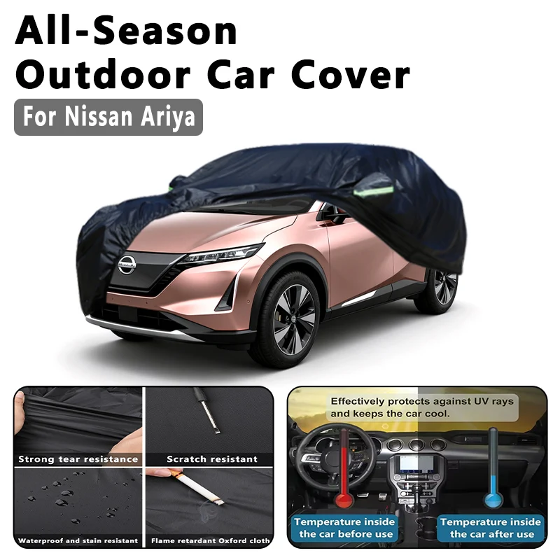 

Outdoor Car Cover Waterproof Dustproof UV Sun Protection, Full Car Protector Exterior Accessories For Nissan Ariya FE0