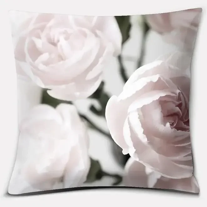 Bedroom Sofa Car Pillowcase Pink Flower Series Pillow Home Office Decoration