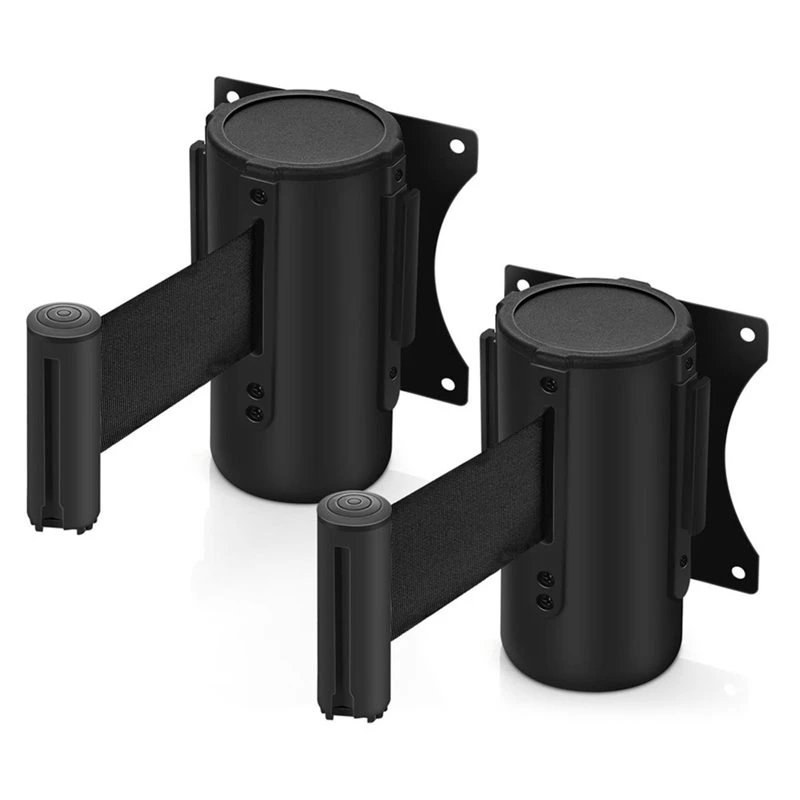 @@AB07 Hot Use Wall Mounted Retractable Belt Barrier(2 Pack), For Retail Stores, Wall Barrier With Belt For Crowd Control