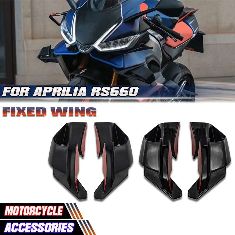 

New Motorcycles Front Fairing Winglets Aerodynamic Wing Cover Kit Cowl Fixed Wing spoiler side winglet For Aprilia RS660 RS 660
