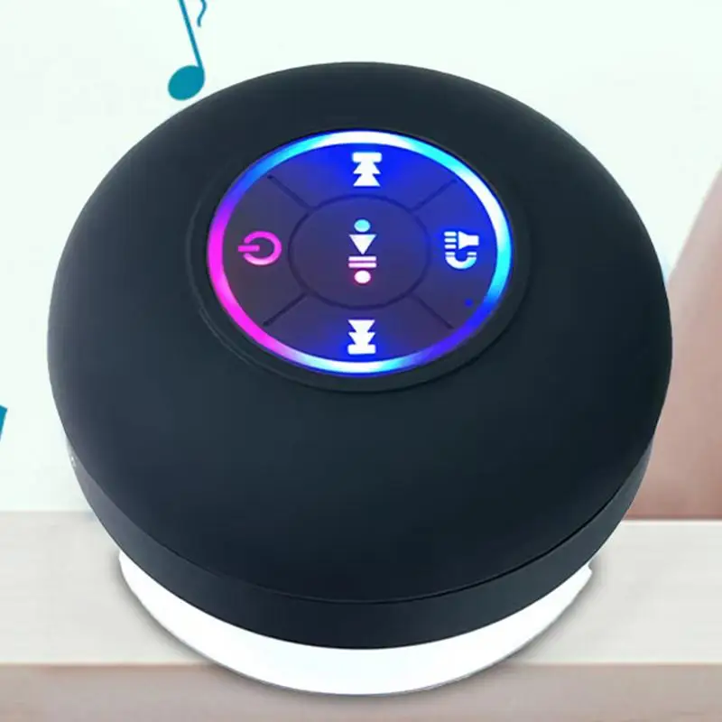 Altavoz LED portátil con iluminación LED, altavoz inalámbrico para ducha, iluminación dinámica, Audio para baño, altavoz para entretenimiento al aire libre