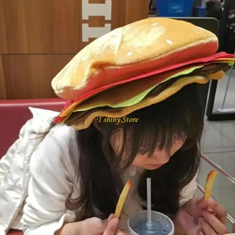 

N58F мультфильм забавный фаст-фуд необычный головной убор шляпа еда косплей игра выступления шляпа