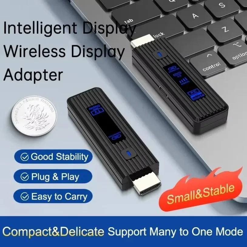 Transmisor de Audio y vídeo Compatible con HDMI, extensor receptor, adaptador de pantalla, Dongle para Monitor de TV y PC, 1080P, 50M