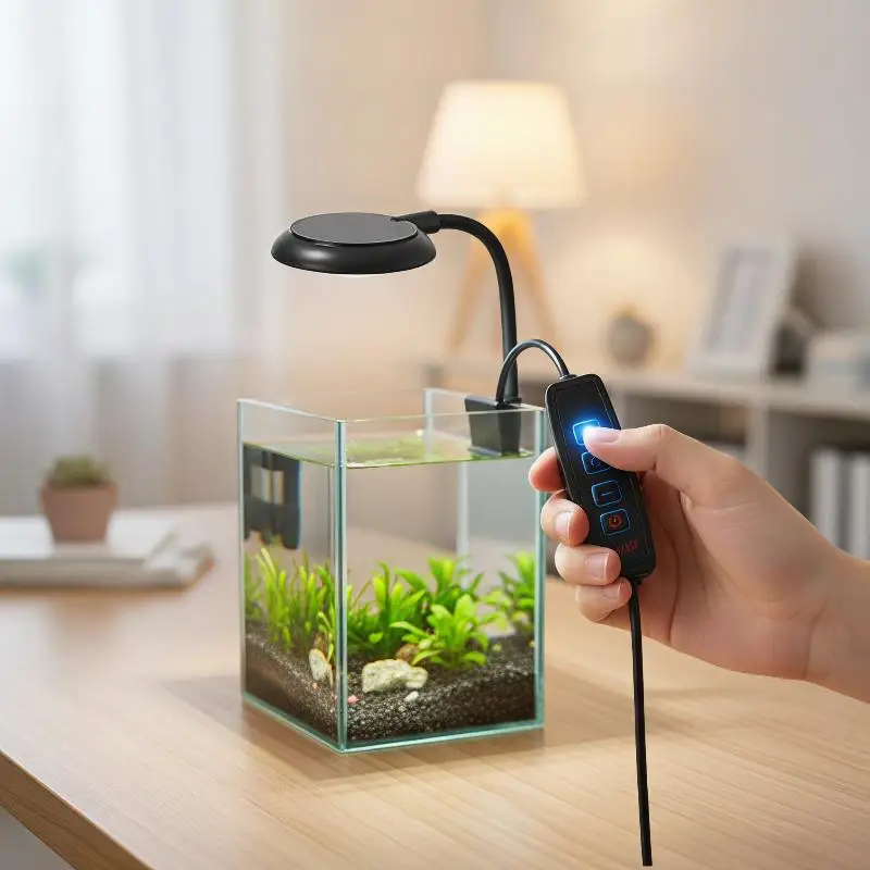 USB Aquarium LED Lamp Fish Tank Light Decor Aquatic Plant Multiple Modes Dimmable Lightness Full Spectrum Mini Clip Light