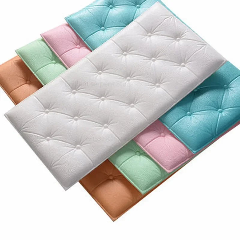 Self-adhesive Thick Tatami Anti-collision Wall Cushion 3D Three-dimensional Wall Stickers Children's Bedroom Bed Upholstery