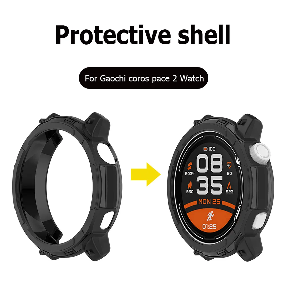 Soft Case for Coros Pace 2 Protector Bumper Shell Housing Smart Watch TPU Protective Cover Accessories