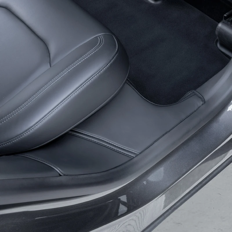 for Tesla Model Y rear door sill anti kick pad, rear door suede protection pad, anti trampling protection pad, 2-piece set
