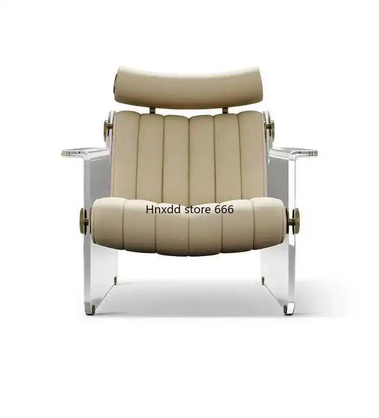 

Acrylic lazy sofa household recliner adult living room balcony leisure light luxury single sofa chair