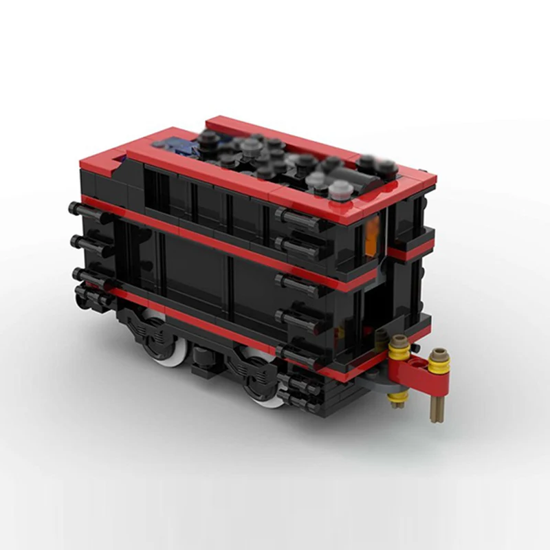 City Car Model MOC Building Bricks Powdered Tender Railway Train Modular Technology Children Holiday Gifts Assemble Toys Suit