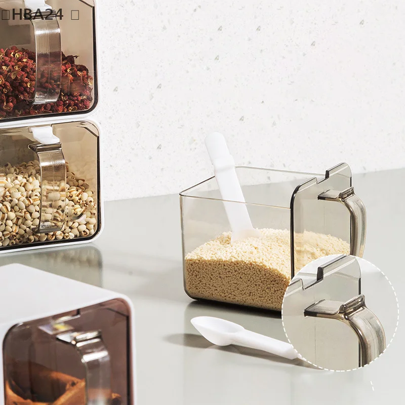 1Pc Wall-mounted Kitchen Punching Free Dust Drawer Seasoning Box Household Horizontal And Vertical Installation Box