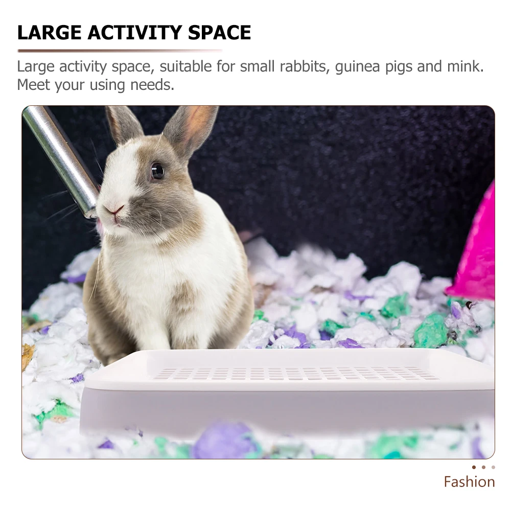 

Plastic Pet Toilet Durable Safe No Odor Rectangular Design Mini Litter Box for Rabbits Guinea Pigs Bunny Cage Indoor Dog