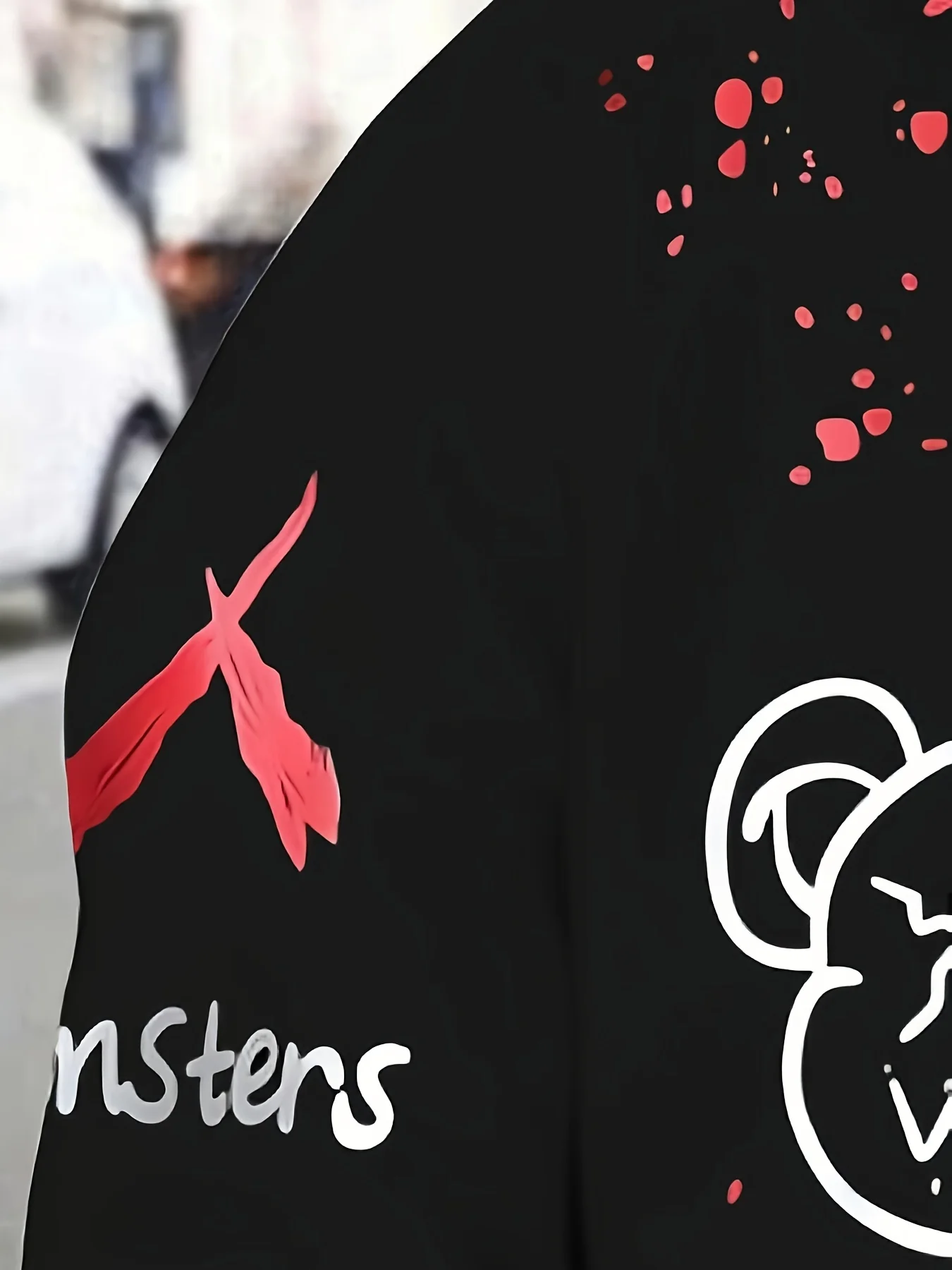 الرجال الأوروبية والأمريكية الخريف شخصية الكتابة على الجدران طباعة مريحة لينة مقنعين البلوز في الهواء الطلق نمط الشارع أعلى