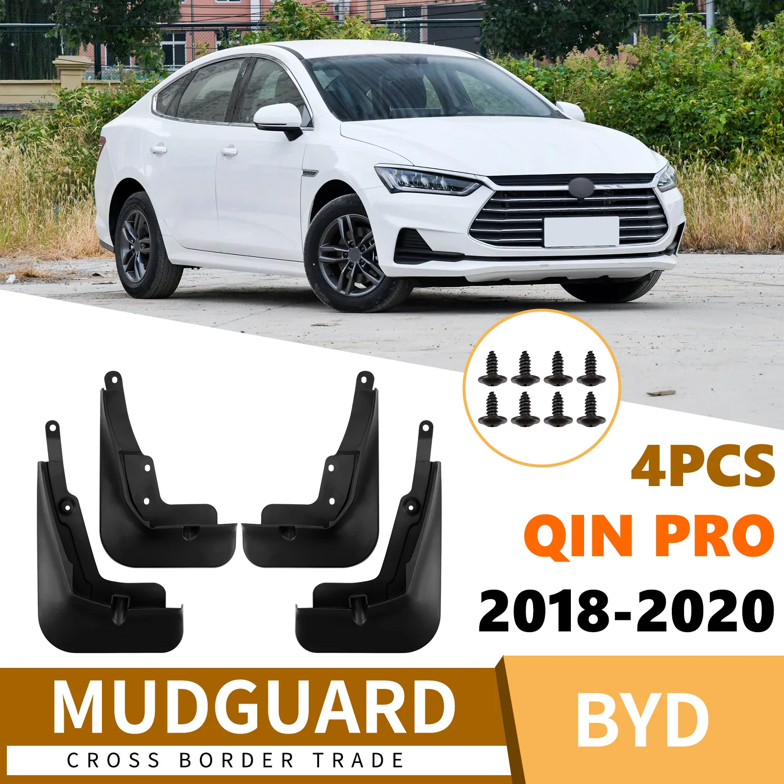 For BYD Qin Qin Pro 2018-2020 car fender soft rubber supplies car accessories 4runner accessories mud flaps
