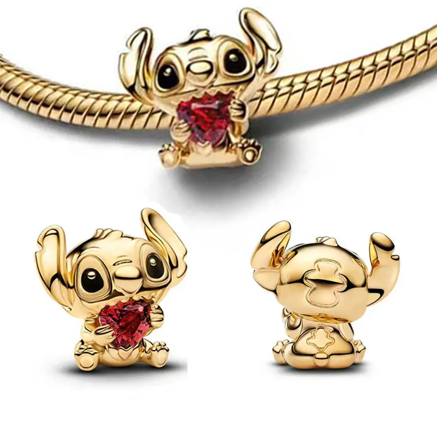 

The bestselling 925 sterling silver Disney Golden Stitch series pendant beads, perfect for use with original DIY bracelets! A fa