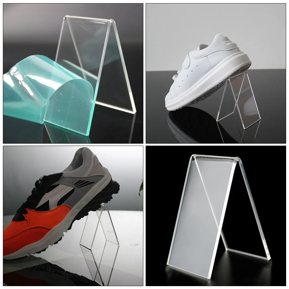 

4pcs High Heel Display Racks Acrylic V-Type Shoe Storage Stands Organizer For Women'S Shoes Holder Display Stand Rack