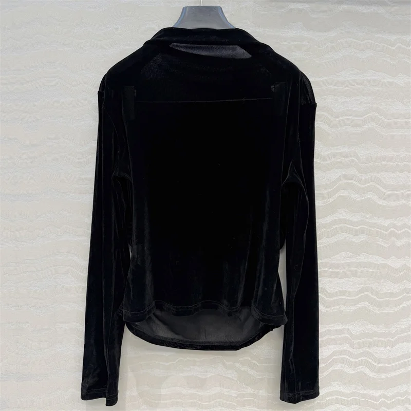 women's t-shirt New elastic knitted slim fit women's long sleeved top for autumn 2026 Irregular pullover casual base shirt y2k