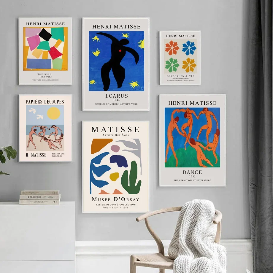 

Abstract Matisse Dance Bird Coral Body Vintage Posters And Prints Wall Art Canvas Painting Wall Pictures For Living Room Decor