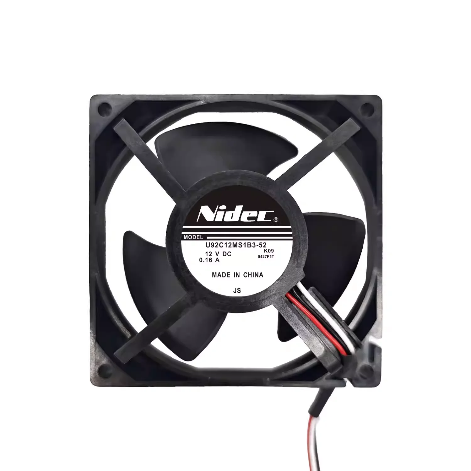 New For NIDEC U92C12MS1B3-52 Refrigerator Refrigeration and Freezing Cooling Fan 9CM 12V 0.16A