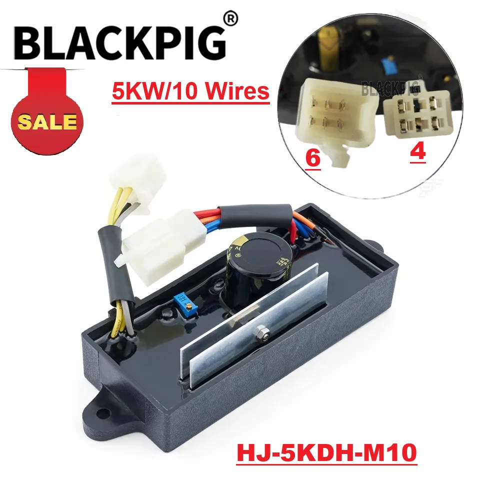 HJ-5KDH-M10 5KW AVR Welding Welder Generator Automatic Voltage Regulator Stabilizer Dual Use 10 wires Single Phase
