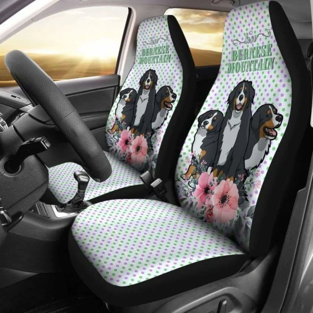 Bernese Mountain Car Seat Covers 17 Pack of 2 Universal Front Seat Protective Cover