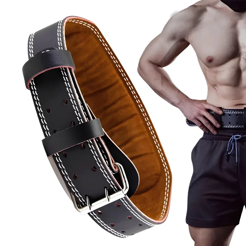 

PU Leather Professional Waist Support Sports Safety Belt Protection Fitness Deep Squat Hard Pull Weightlifting Equipment Trainin