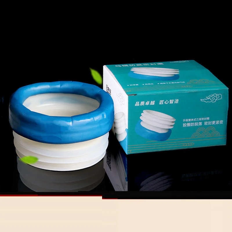Odor-resistant Sealing Ring Heightened Anti Leakage Rubber Gasket Washer Toilet Donut Sealing Ring Anti Leakage Toilet Accessory