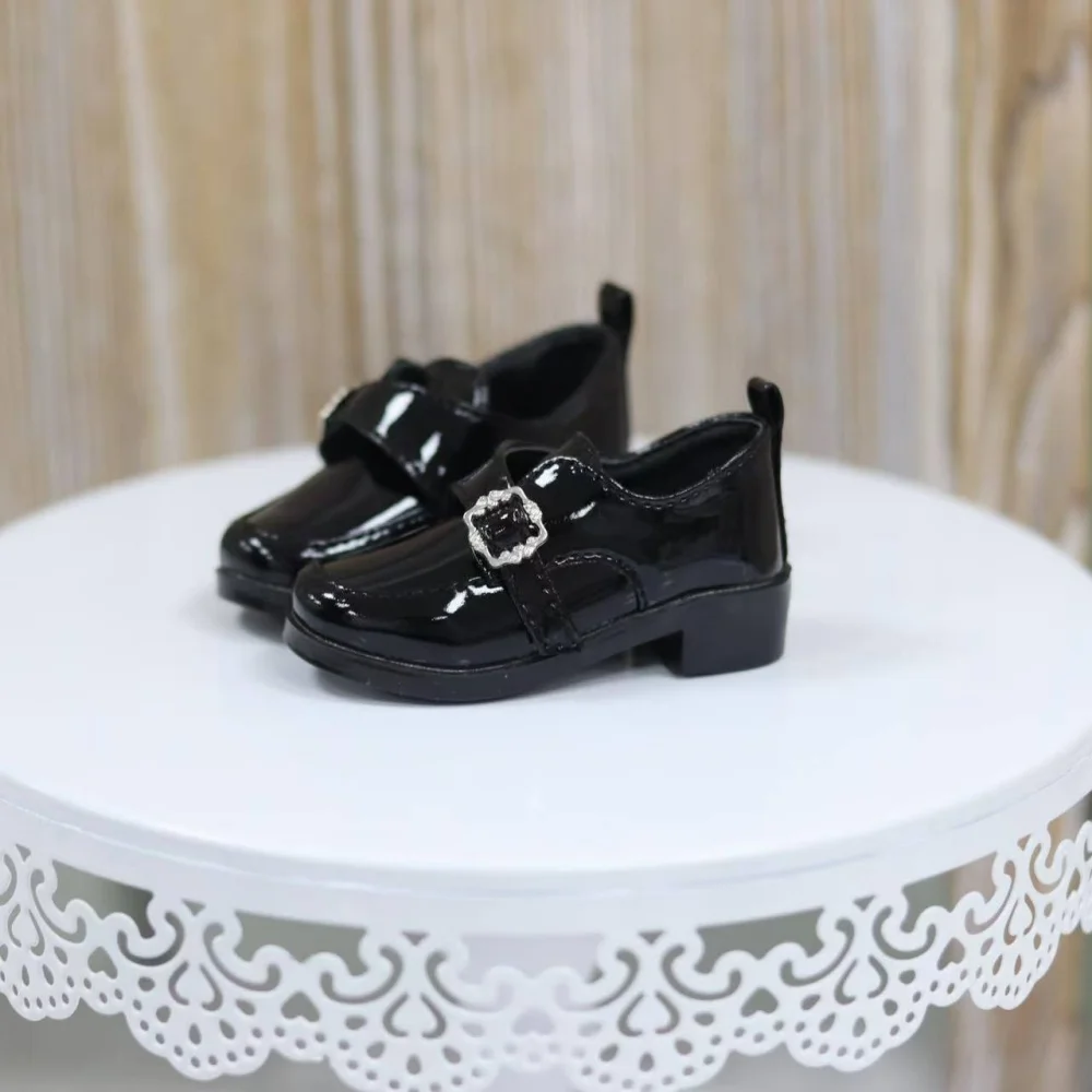 Sapatos de boneca bjd/sd 1/3, cabeça redonda, fivela vintage, sapatos baixos, acessórios de boneca bjd