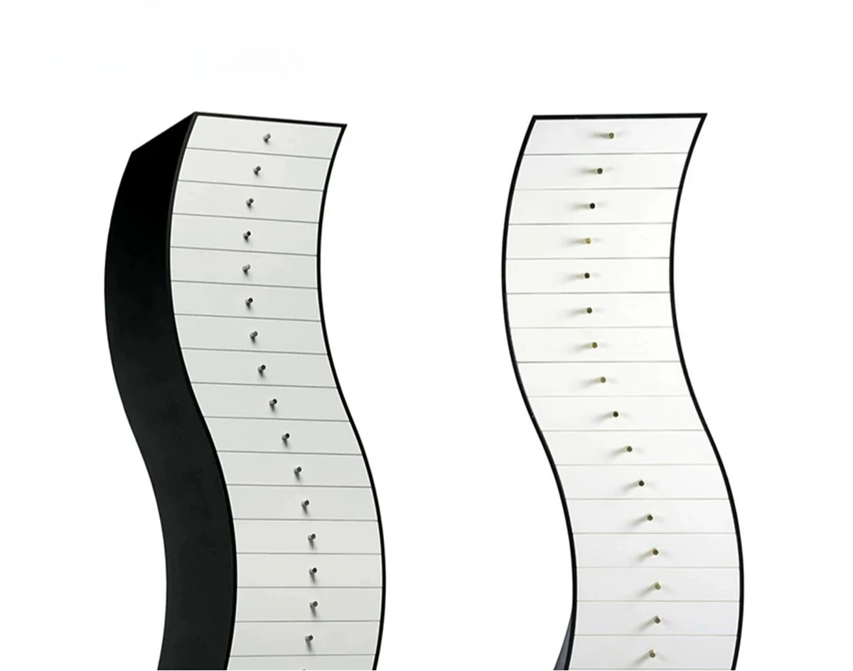 French removable side cabinet, creamy style, simple and creative villa mansion multi-layer storage cabinet